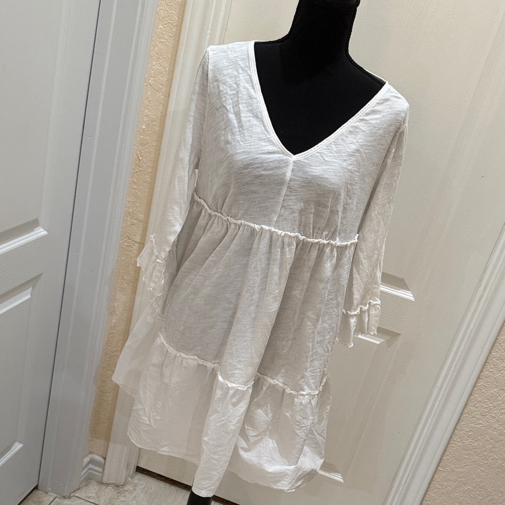 Torrid White Tiered Dress